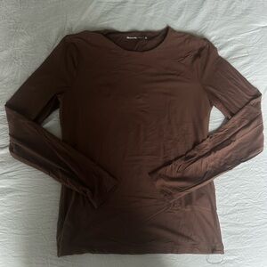 Abercrombie & Fitch Chocolate Long Sleeve Tee